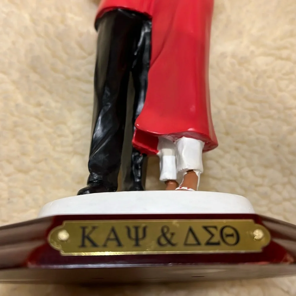 kappa Alpha PSI Miniature Statue Elegant Red Couple Figurine